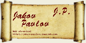 Jakov Pavlov vizit kartica